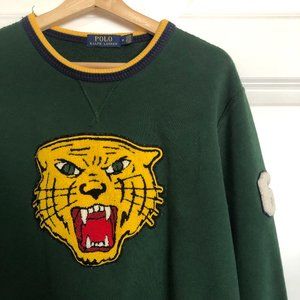Polo Ralph Lauren Green Tiger Varsity Sweatshirt